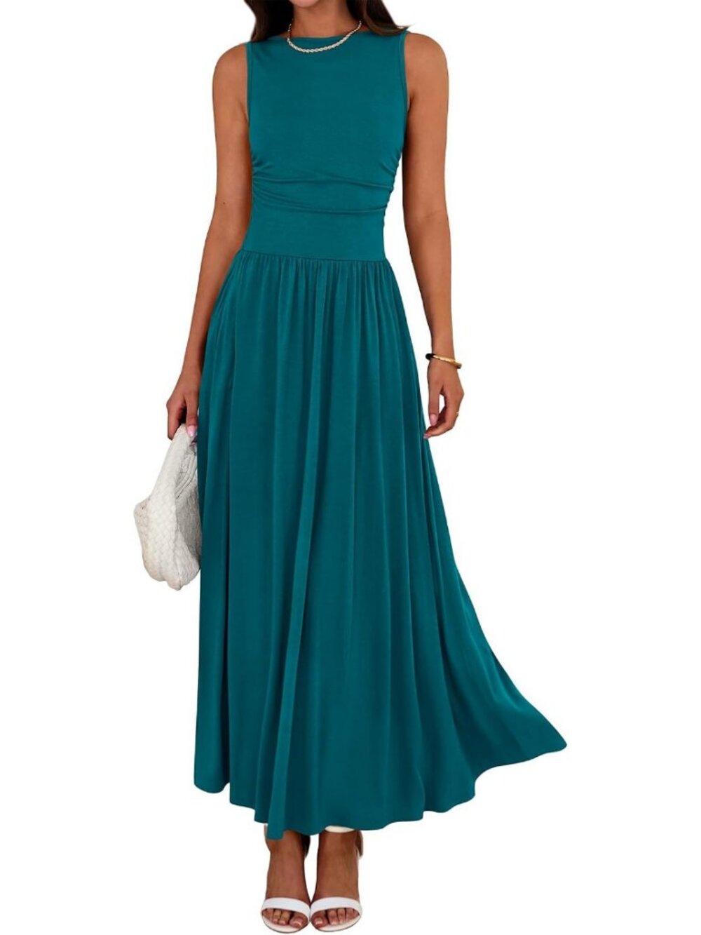 Summer Sleeveless Maxi Dress for Women - Casual Boho Style, Perfect for Beach